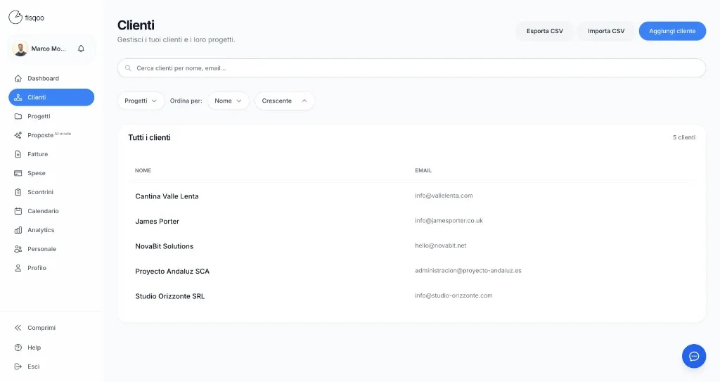 Clienti e Progetti preview